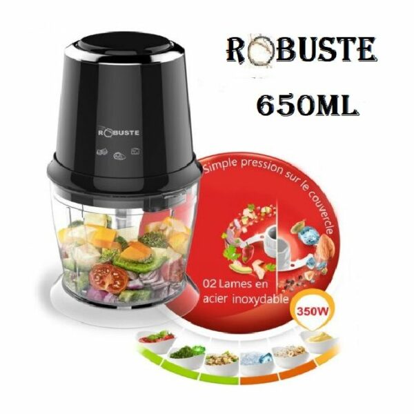 Robuste Mini hachoir 350W- 650mll -HN19-Noir