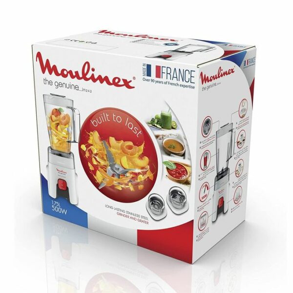 Moulinex Blender Genuine LM242B25 - 500 W - Bol 1,75 L - 2Acc - Blanc – Image 4