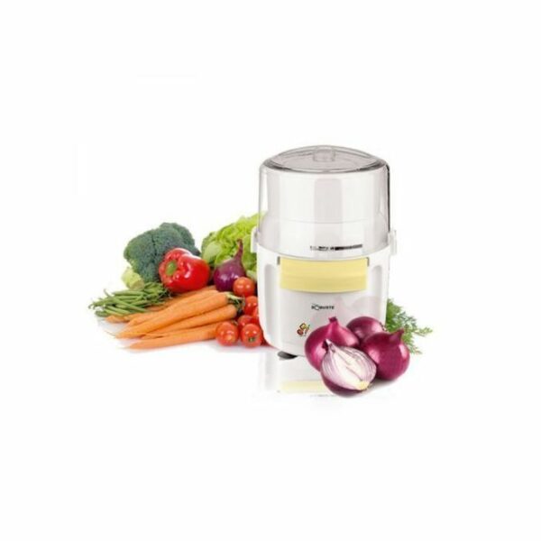 Robuste Hachoir Spéciale pour fruits secs et légumes 400W-350G Hls350 - Blanc & Jaune – Image 3