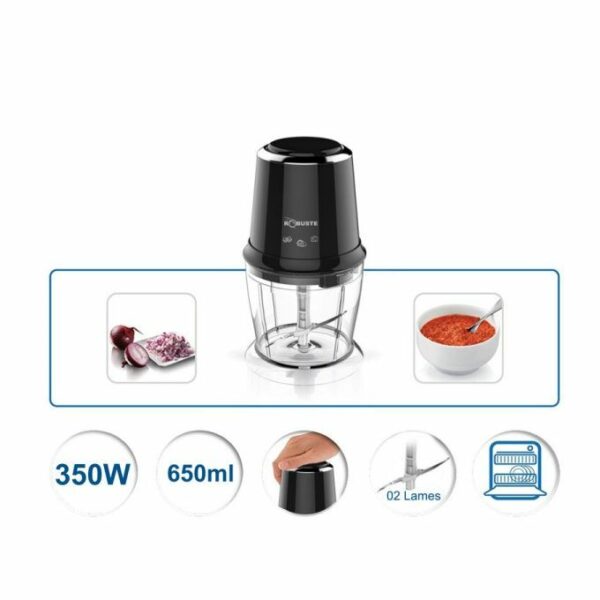 Robuste Mini hachoir 350W- 650mll -HN19-Noir – Image 2