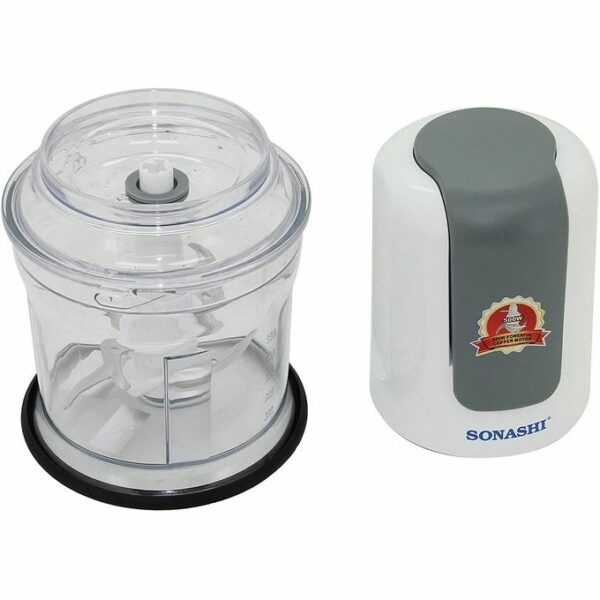 Sonashi Mini Hachoir À Double Lame - Smc-12 - 500 Ml - 500 W - Blanc/gris – Image 3