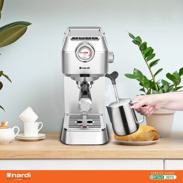 Nardi Machine à café à bras 2EN1- 20 Bars – 1400 W -1,2L NCM-B14X – Image 3