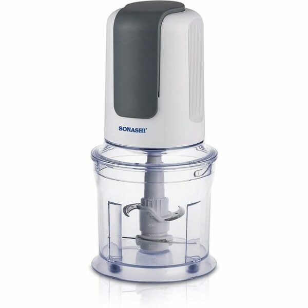 Sonashi Mini Hachoir À Double Lame - Smc-12 - 500 Ml - 500 W - Blanc/gris – Image 5