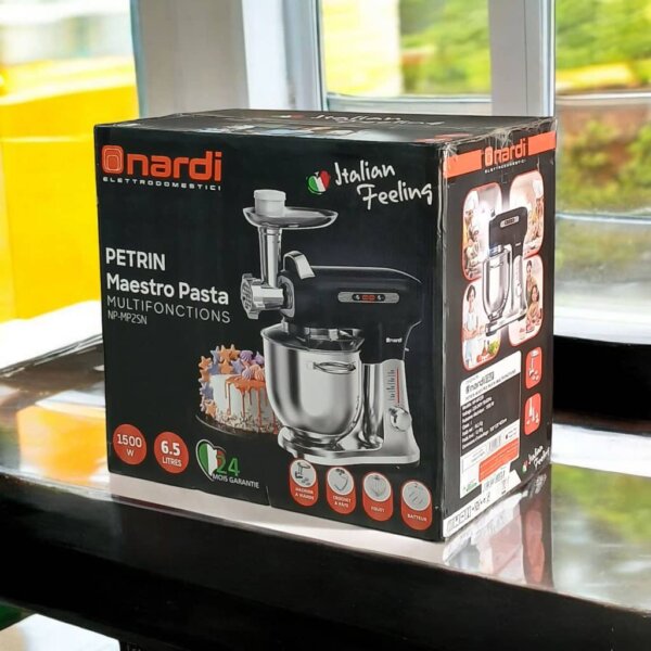 MAESTRO PASTA Robot Pâtissier 1500W - Bol 6,5L en Acier Inoxydable & Engrenages en Métal – Image 2