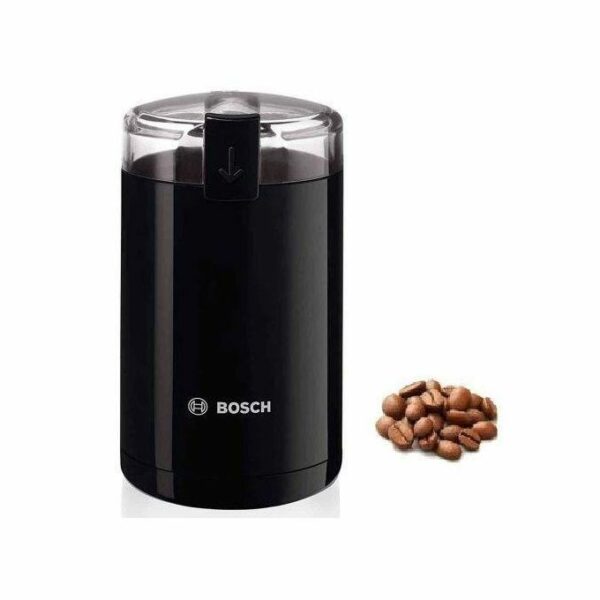 Bosch Moulin à café, pour un café savoureux, capacité de 75 grammes, couteau en inox, noir, TSM6A013B