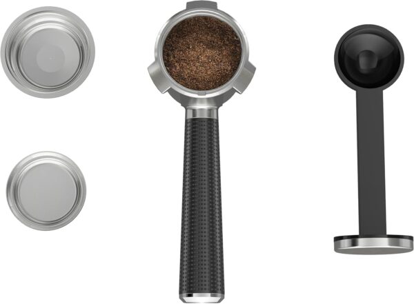 Krups INOX 1L Machine Expresso Virtuoso Automatique, 1 L, 1450 W, Compacte, 2 Tasses, Buse Vapeur pour Cappuccinos et Eau Chaude XP444C10, 1 Liter – Image 7