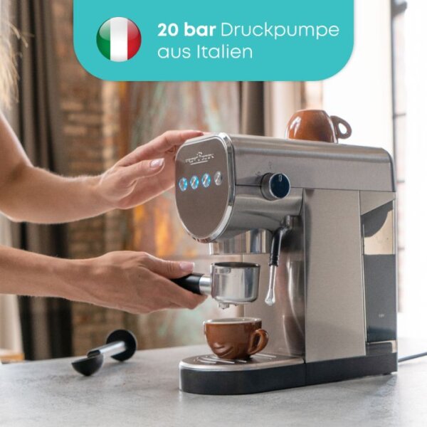 Machine à café expresso ProfiCook PC-ES-KA 1265 en acier inoxydable – Image 5