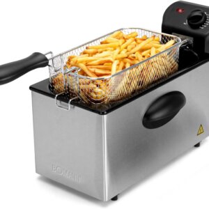 Friteuse electrique - Friteuse avec huile - Bomann FR 2264 CB - 3 L - Noir/Inox