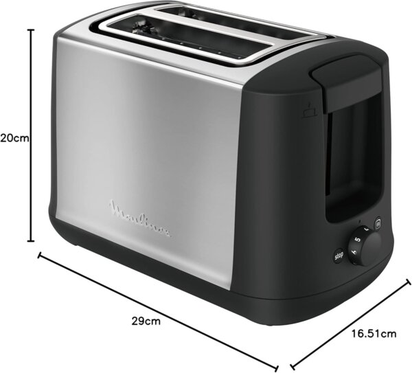 Moulinex subito – Grille-pain avec 2 fentes, 7 temps de grillage, 850 W [Classe énergétique A] – Image 6
