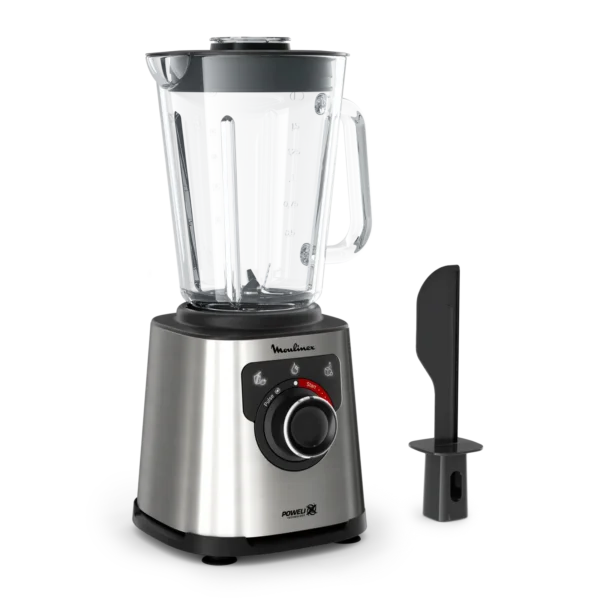 PerfectMix +, Blender haute performance, Lames powelix, Bol en verre de 2L, 1200W , Noir et métal Ref: LM871D10