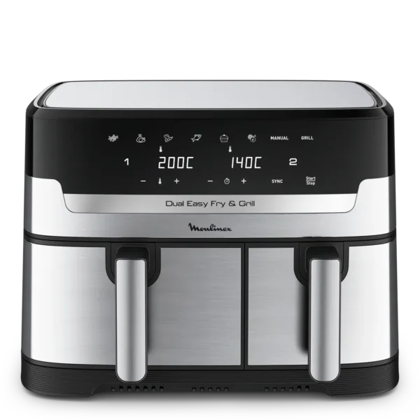 AIR FRYER DUAL EASY FRY & GRILL 8,3 L en acier inoxydable Ref: EZ905D20