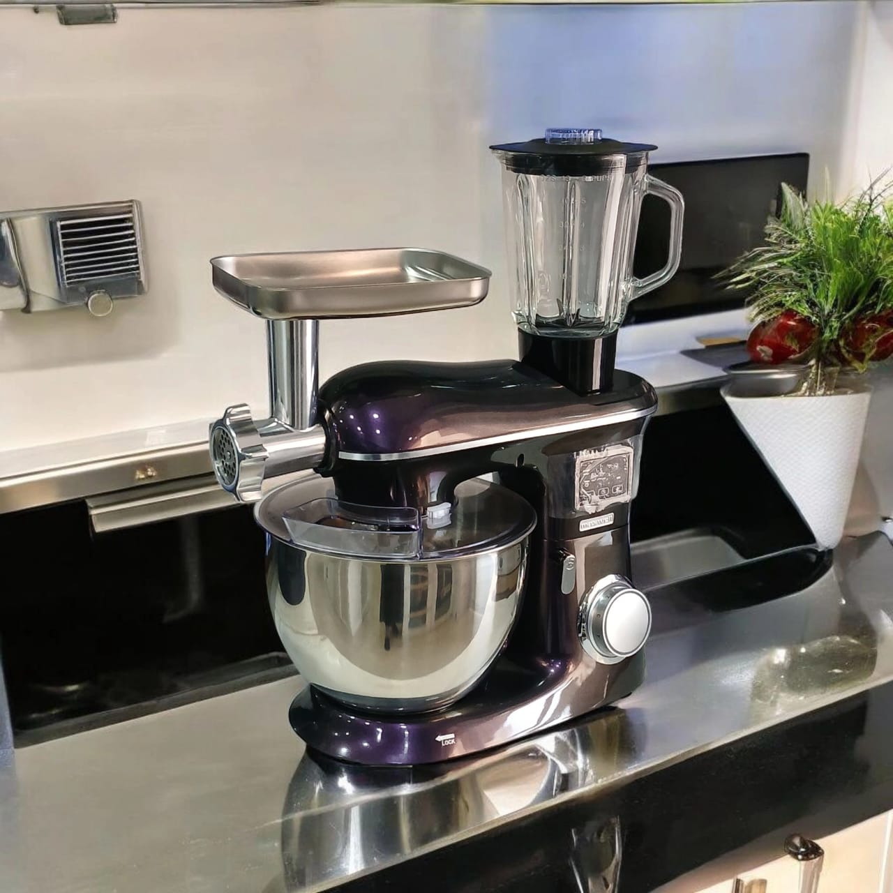 Robot pâtissier multifonction MAXWELL MAX-P3FH15/8A-V - Puissance et polyvalence pour votre cuisine !