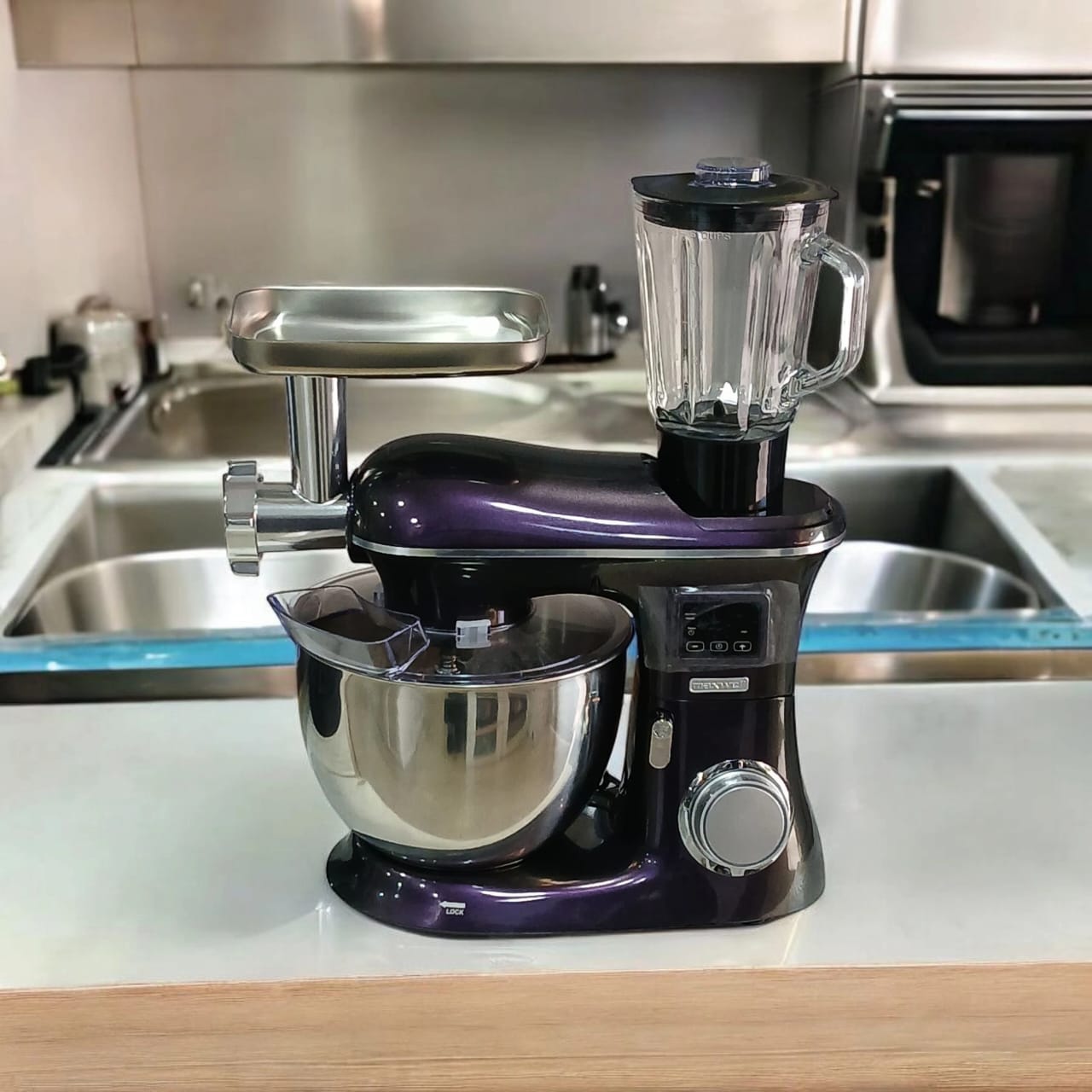 Robot pâtissier multifonction MAXWELL MAX-P3FH15/8A-V - Puissance et polyvalence pour votre cuisine ! – Image 2