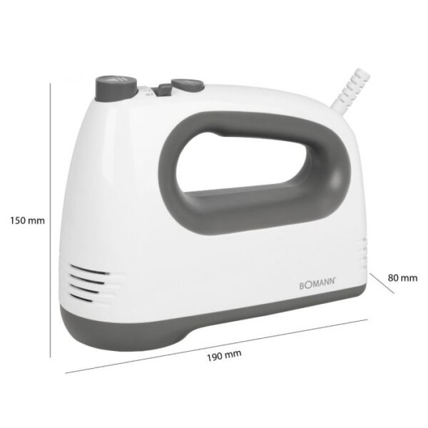 Bomann Batteur à main HM 6054 CB blanc/gris – Image 5