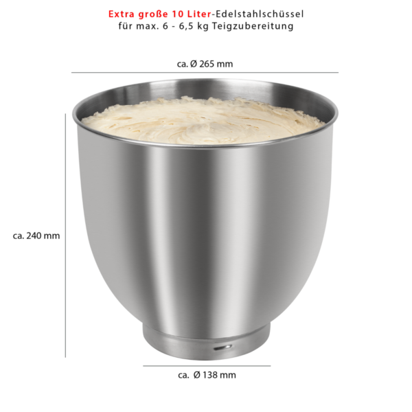 Bomann Pétrin KM 6036 CB rouge – Image 4