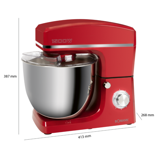 Bomann Pétrin KM 6036 CB rouge – Image 6