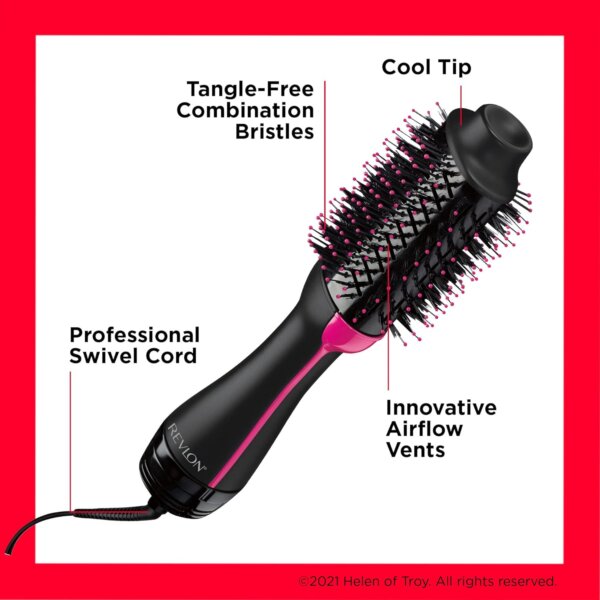 Revlon One-Step Hair Dryer & Volumizer | Brosse Soufflante Séchante et Volumisante Noire (RVDR5222E4) – Image 3