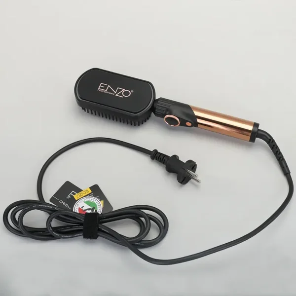 Brosse Lissante Chauffante ENZO EN-4002 | Ionique, Céramique Anti-Brûlure – Image 5