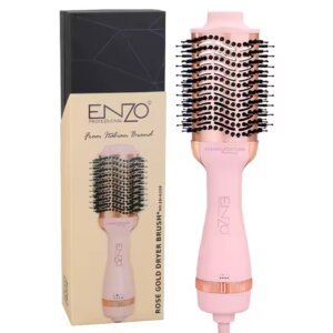 Brosse Soufflante Volumisante ENZO EN-6209 Pro Rose | Ionique 1500W