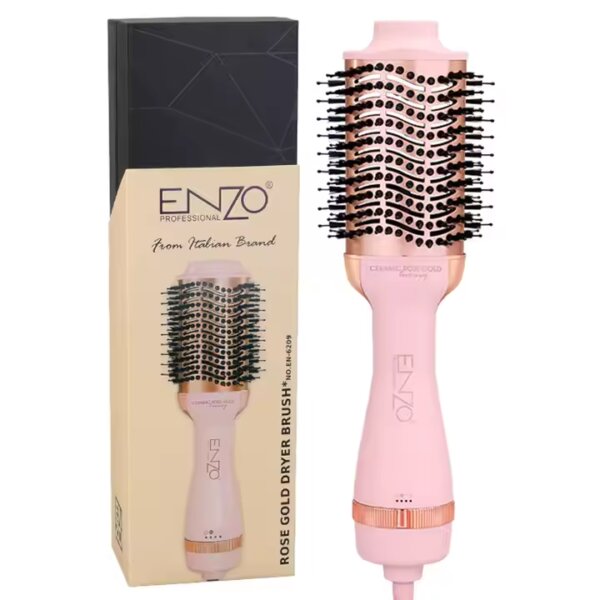 Brosse Soufflante Volumisante ENZO EN-6209 Pro Rose | Ionique 1500W
