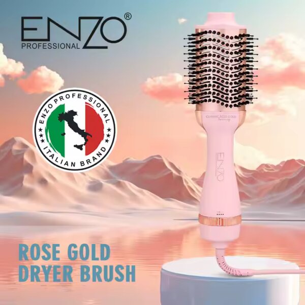 Brosse Soufflante Volumisante ENZO EN-6209 Pro Rose | Ionique 1500W – Image 2