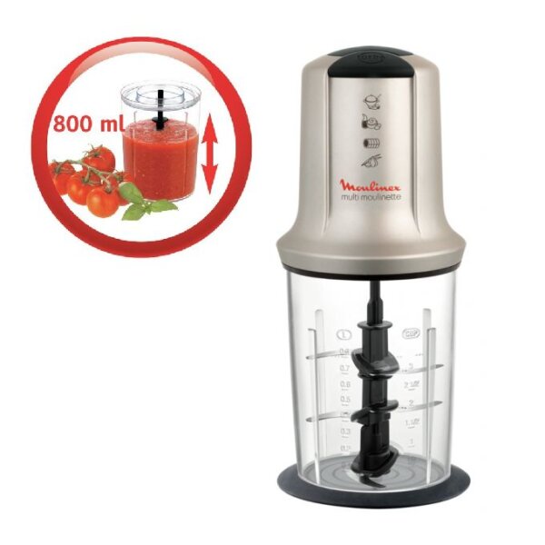 Mini Hachoir Moulinex Multi Moulinette XXL 800ml : Puissant & Polyvalent (500W)