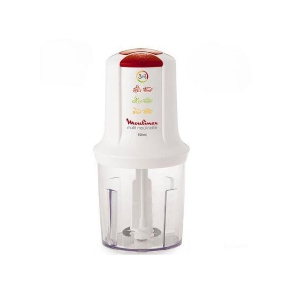 Mini Hachoir Moulinex Multi Moulinette 3en1 (500ml) : Hachez, Émincez, Mélangez Facilement (500W)