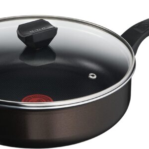 Sauteuse Tefal Easy Cook & Clean 24cm + Couvercle | Antiadhésive Titanium, Tous Feux Dont Induction