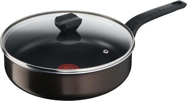 Sauteuse Tefal Easy Cook & Clean 24cm + Couvercle | Antiadhésive Titanium, Tous Feux Dont Induction