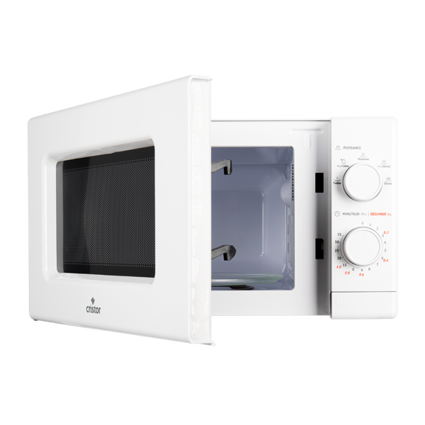 Micro-Ondes CRISTOR 20L Blanc MW200W : Compact & Efficace – Image 2