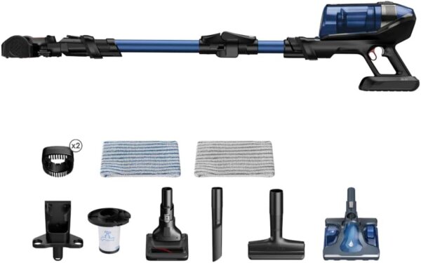 Rowenta Aspirateur balai sans fil multifonction X-FORCE FLEX 12.60 AQUA RH98C0WO, Bleu – Image 4