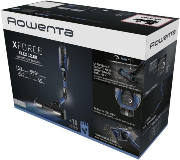 Rowenta Aspirateur balai sans fil multifonction X-FORCE FLEX 12.60 AQUA RH98C0WO, Bleu – Image 7