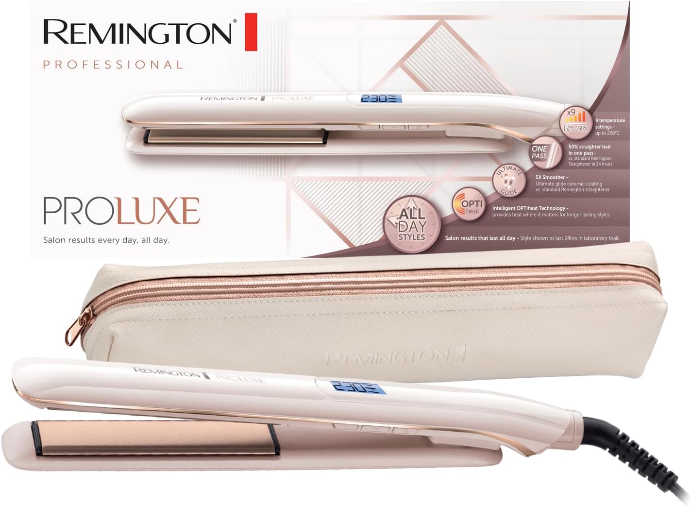 Remington Lisseur Cheveux PROluxe Fer à lisser S9100