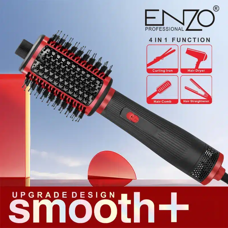 Brosse Sèche-Cheveux ENZO EN-4123 4-en-1 1500W – Lissage, Boucles & Volume – Image 2